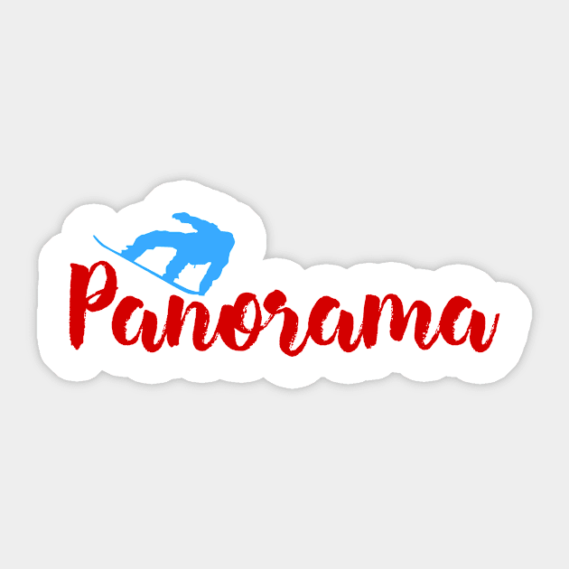 Panorama Ski and Snow Fun Sticker by ArtDesignDE